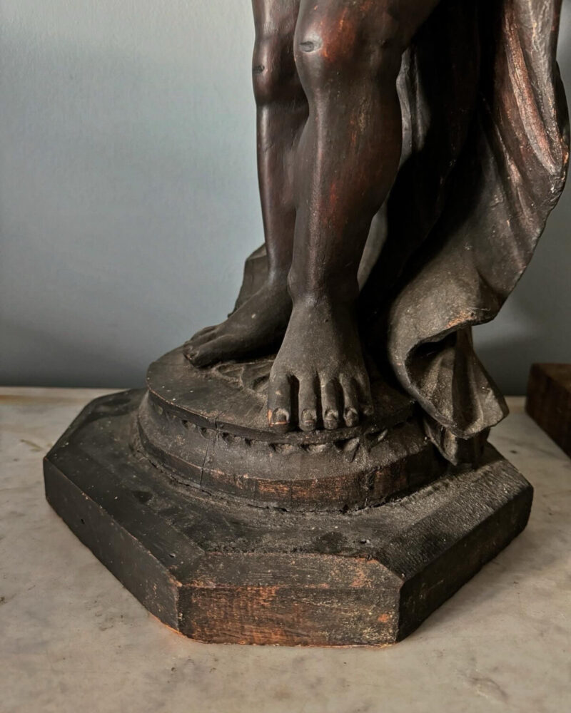 Carved Limewood Atlas Statue - Image 6