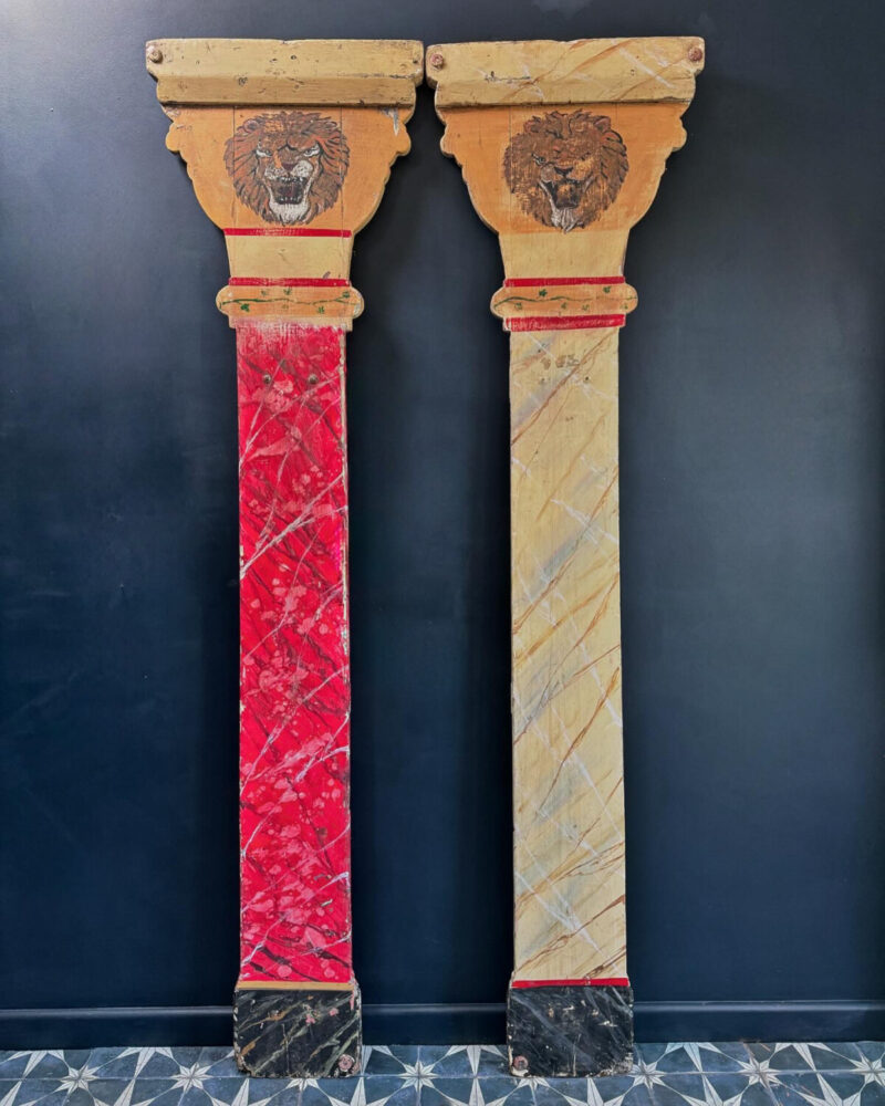 Pair of Painted Fairground Columns - Image 3