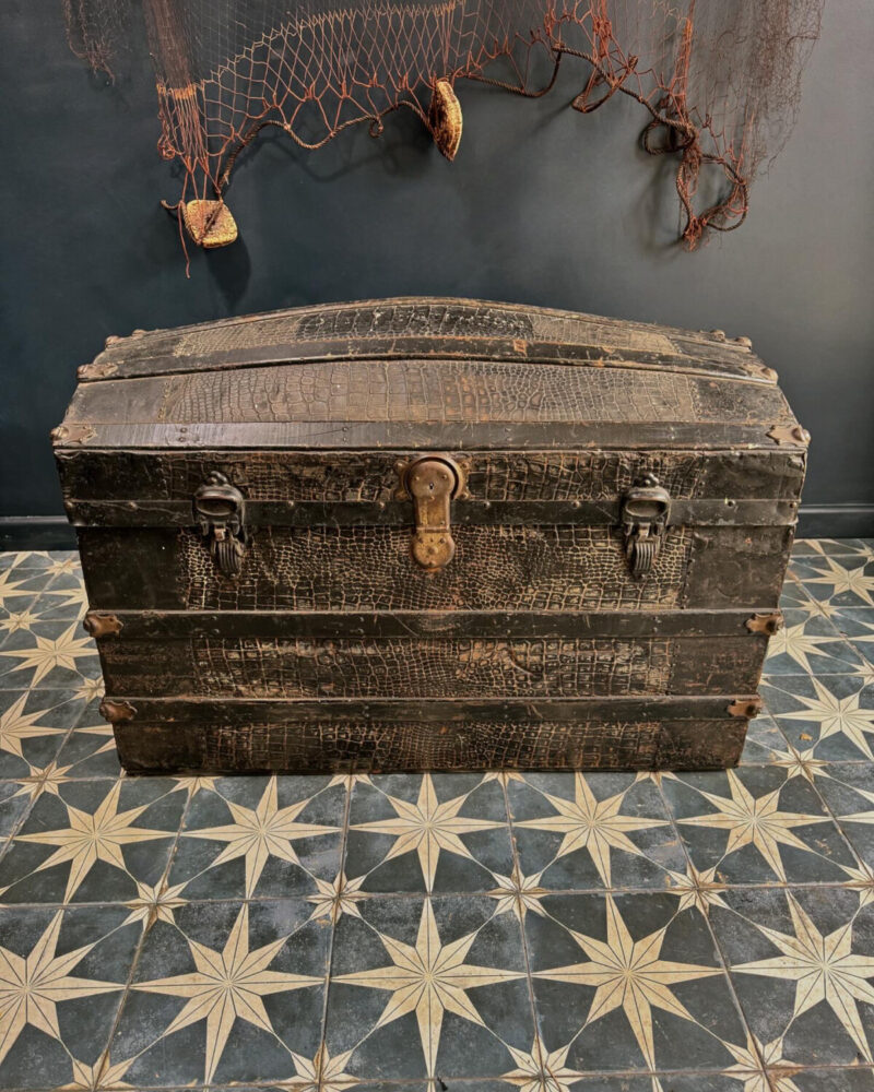 ‘Crocodile Skin’ Steamer Trunk c19th - Image 3