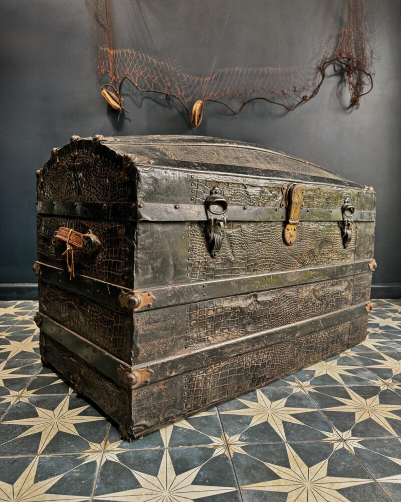 ‘Crocodile Skin’ Steamer Trunk c19th - Image 2
