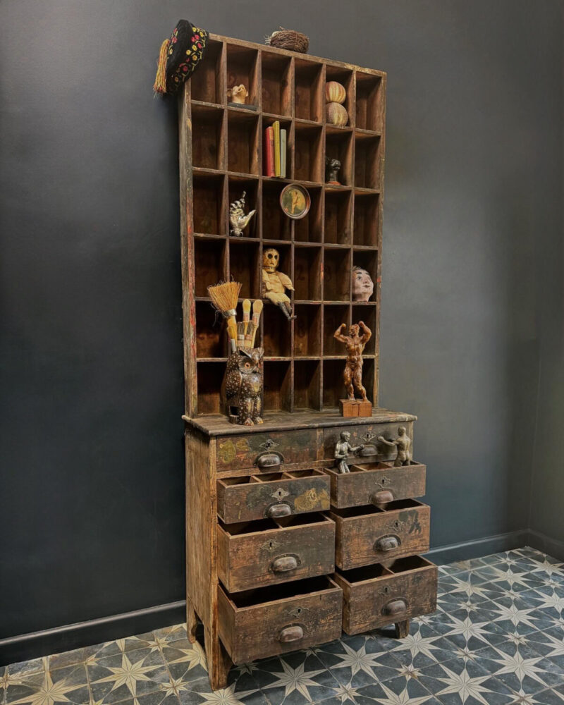 Primitive French Printers Cabinet C.1900 - Image 2