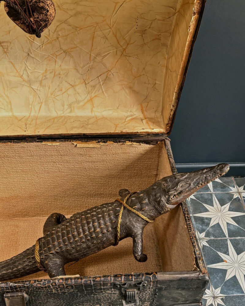 ‘Crocodile Skin’ Steamer Trunk c19th - Image 5