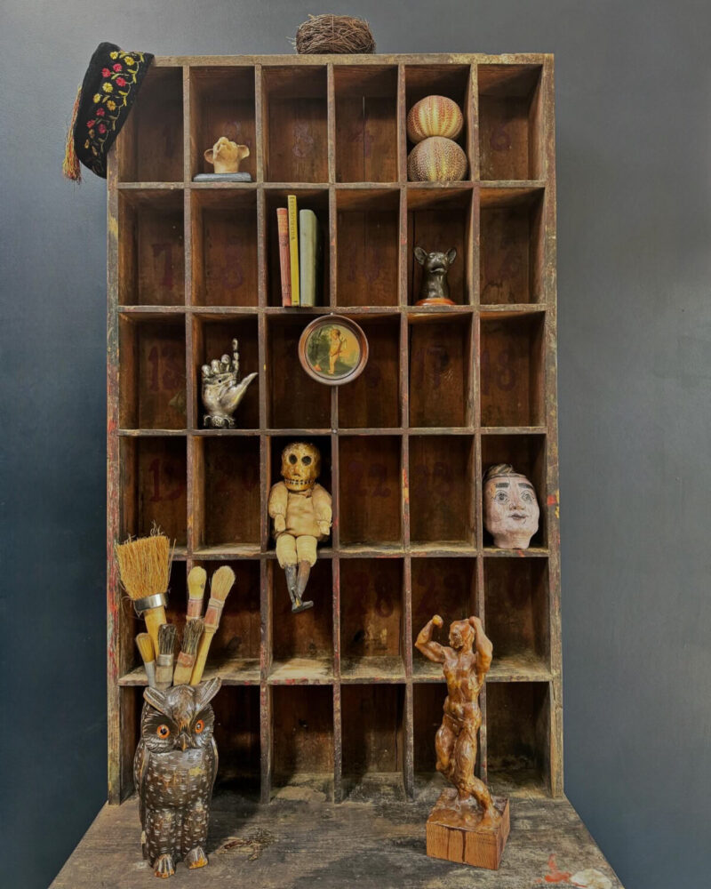 Primitive French Printers Cabinet C.1900 - Image 4
