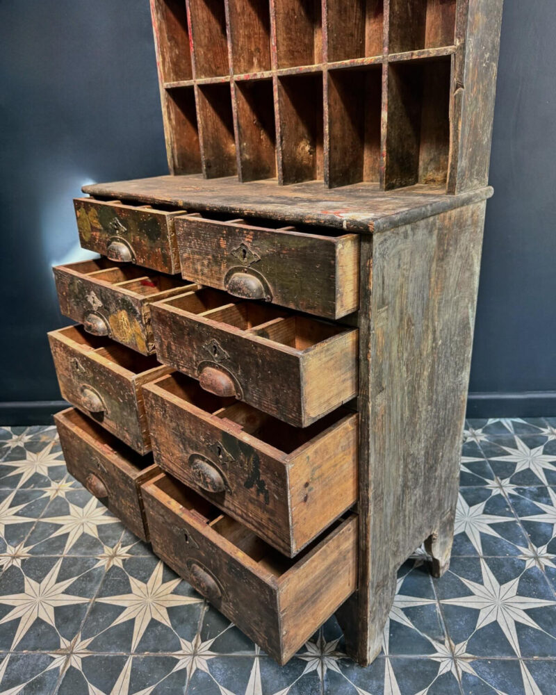 Primitive French Printers Cabinet C.1900 - Image 16