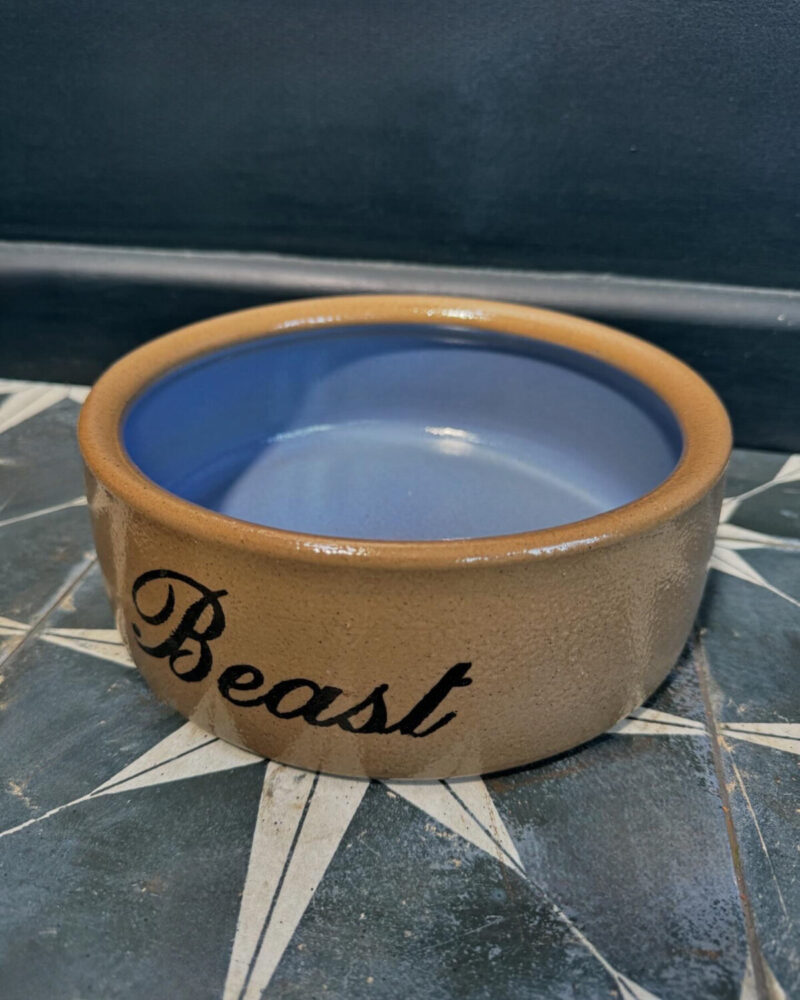 Vintage Stoneware ‘Beast’ Dog Bowls - Image 4