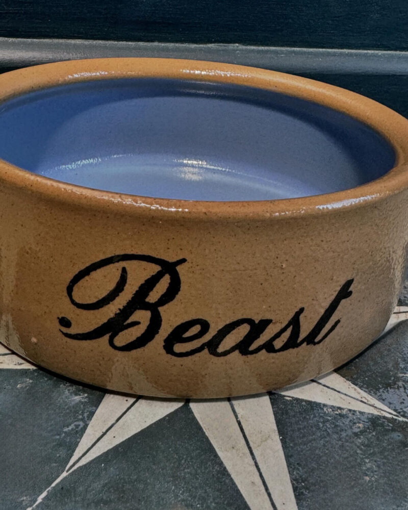 Vintage Stoneware ‘Beast’ Dog Bowls - Image 6