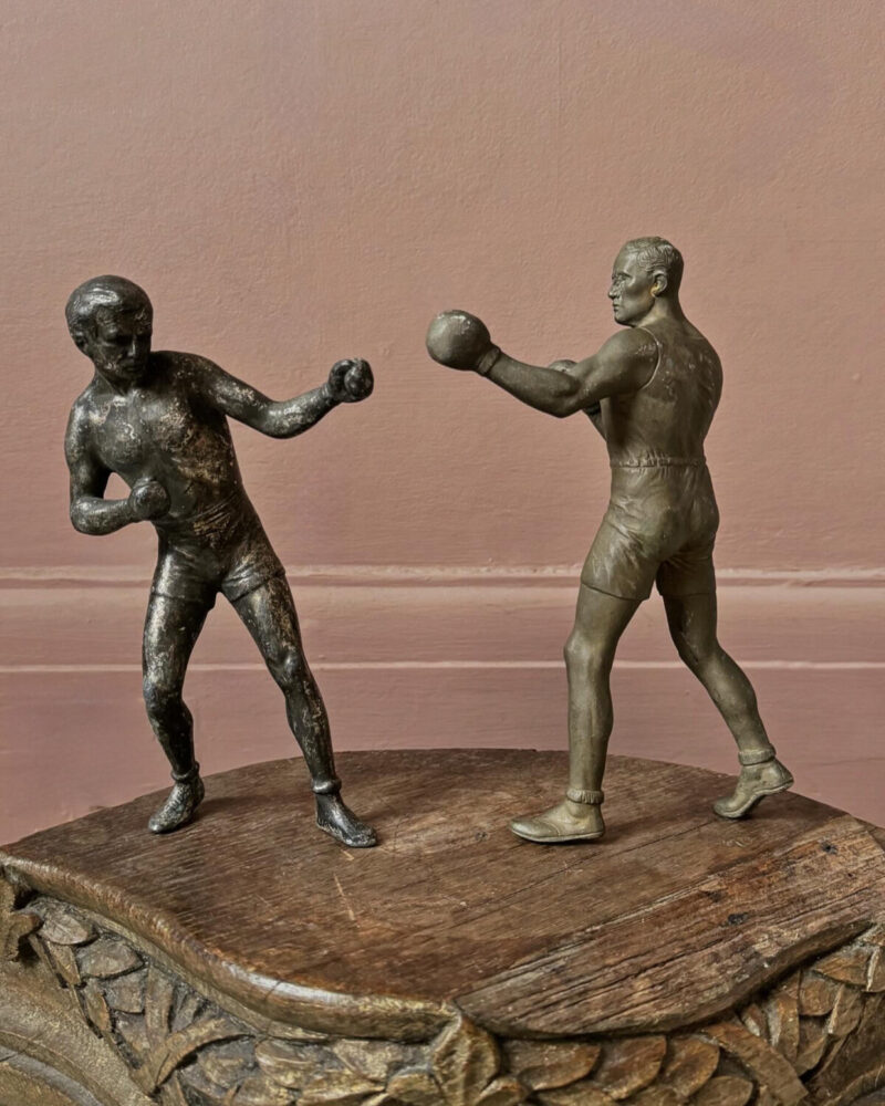 Pair of Antique Boxing Figures