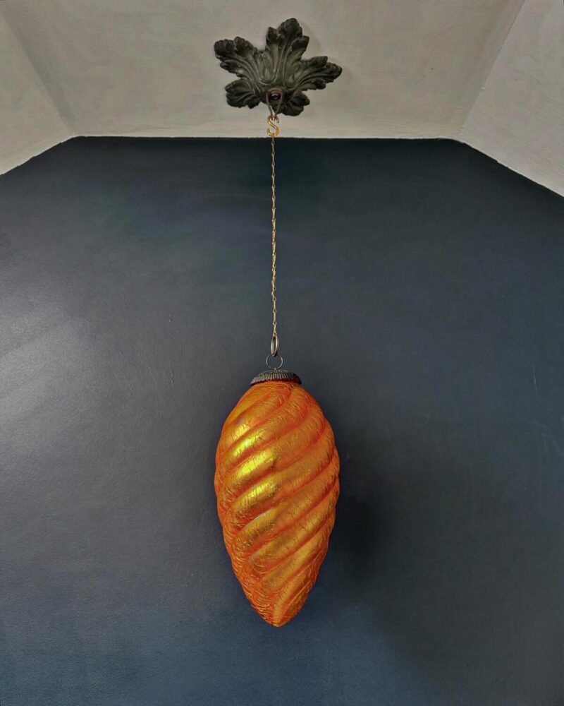 Large Amber Glass Kugel - Image 2