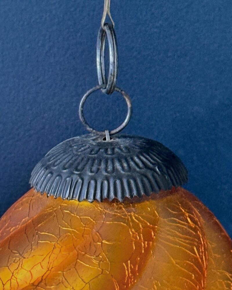 Large Amber Glass Kugel - Image 6