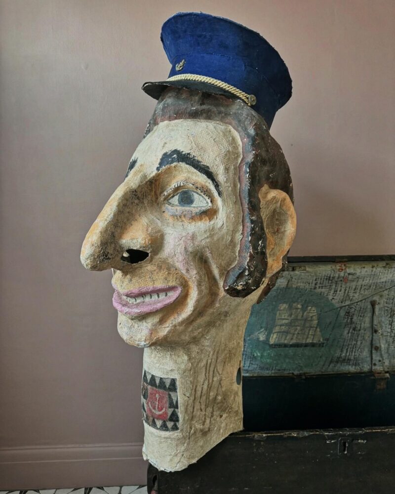 French Sailor Papier-Mache Carnival Head - Image 9