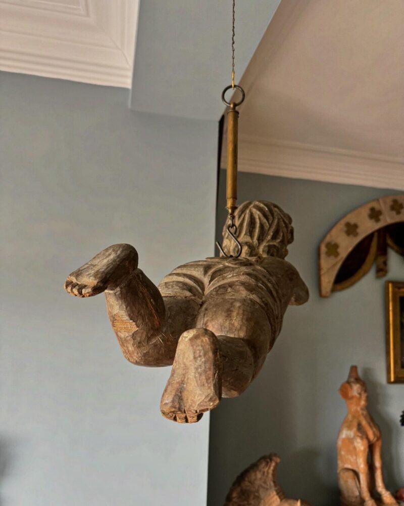 French Carved Wood Cherub - Image 5