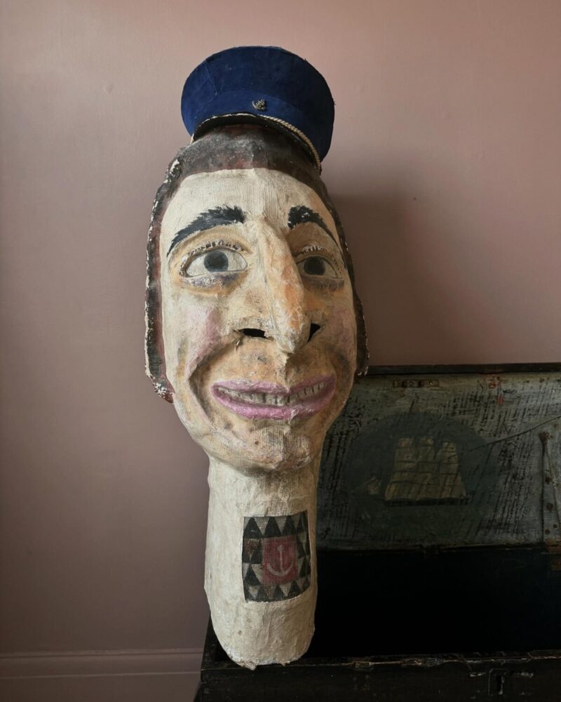 French Sailor Papier-Mache Carnival Head - Image 2