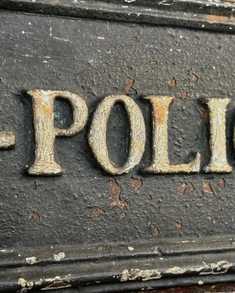 Cast Iron County-Police Sign - Image 7