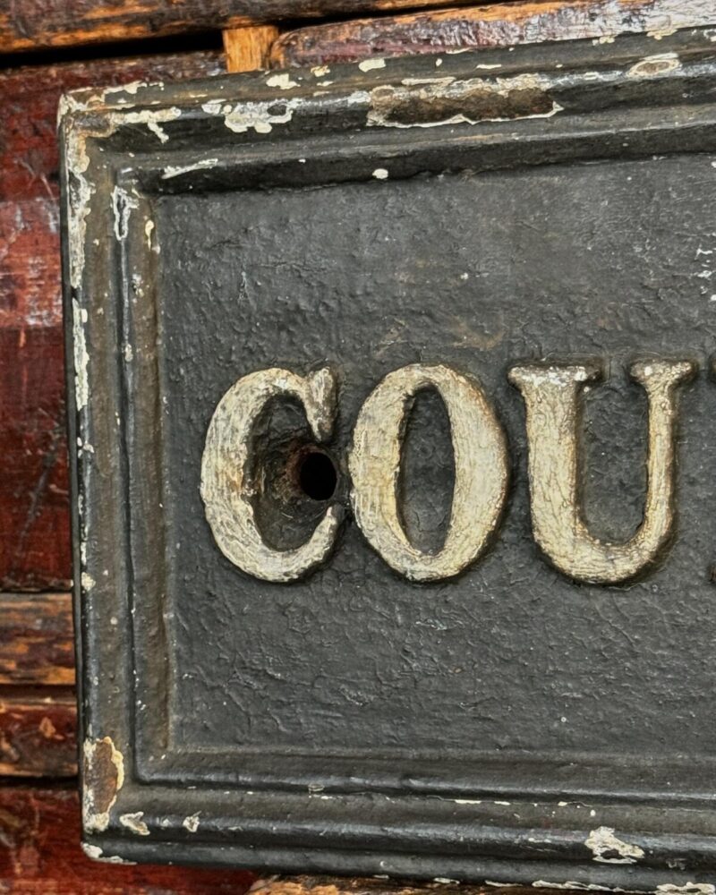 Cast Iron County-Police Sign - Image 8