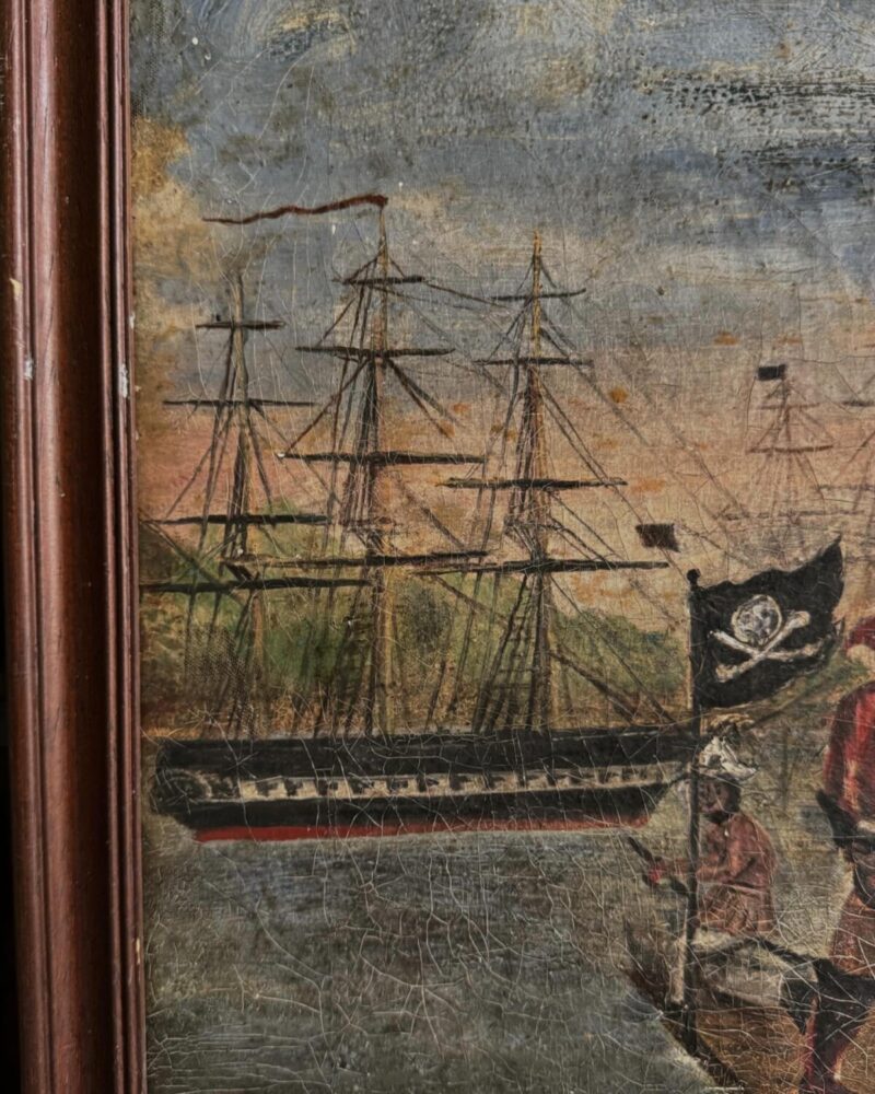 Naive Oil Painting ‘Pirates’ - Image 5