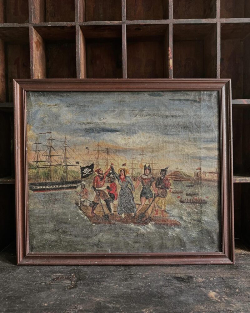 Naive Oil Painting ‘Pirates’ - Image 11