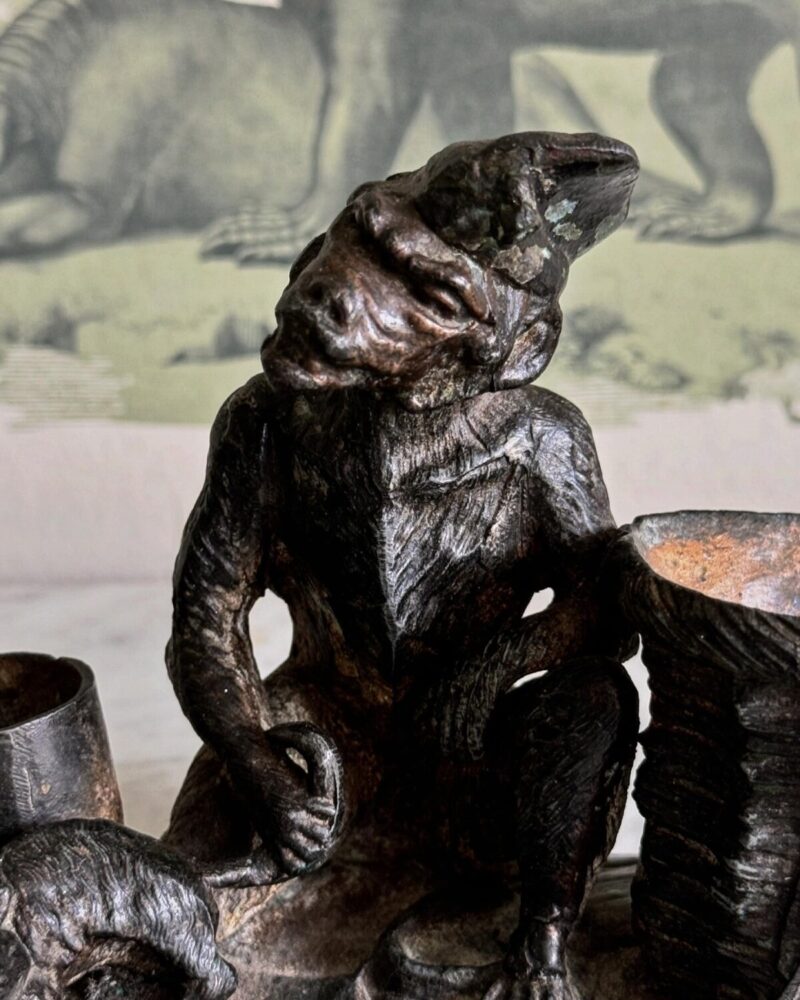 Bronze Monkey & Cat Holder - Image 7