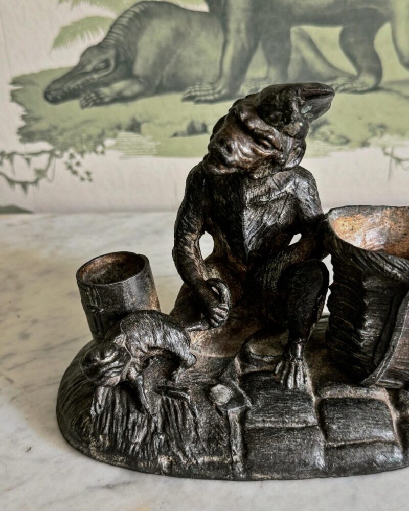 Bronze Monkey & Cat Holder - Image 4
