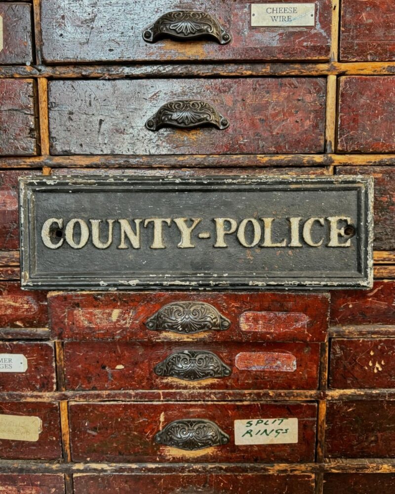Cast Iron County-Police Sign