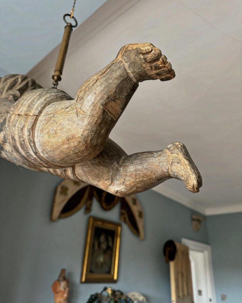 French Carved Wood Cherub - Image 8