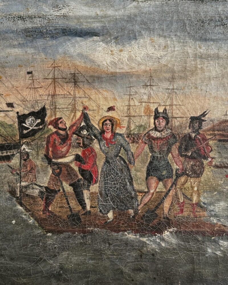 Naive Oil Painting ‘Pirates’ - Image 4