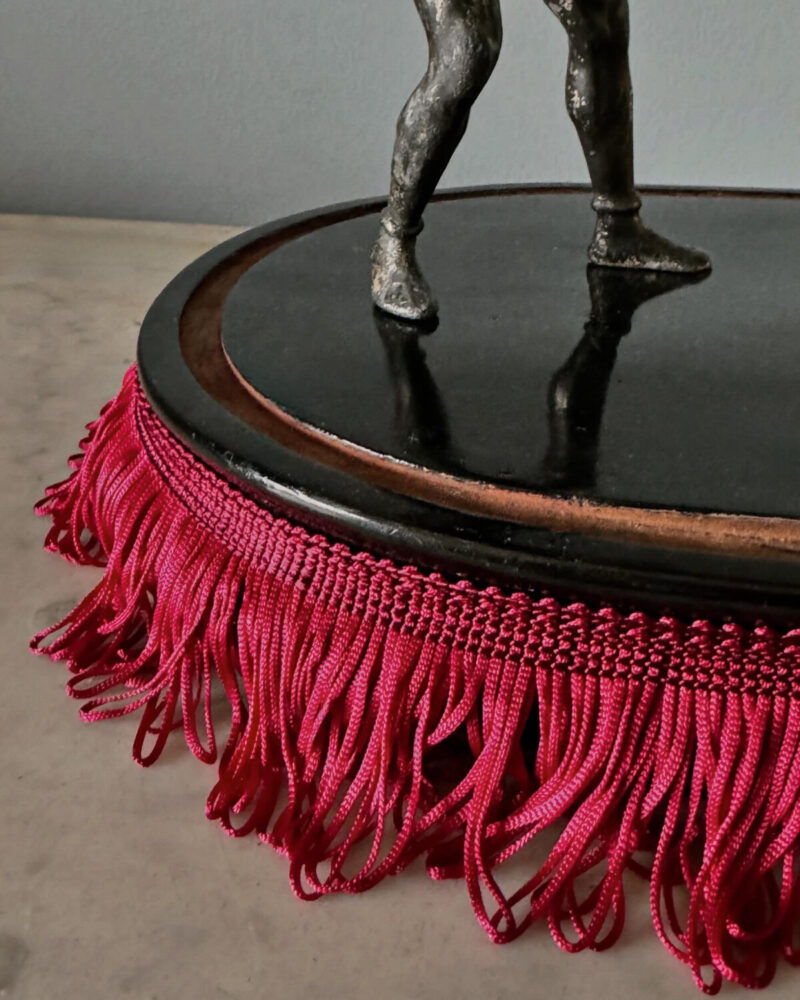 Pair of Boxers in Fringed Base - Image 3