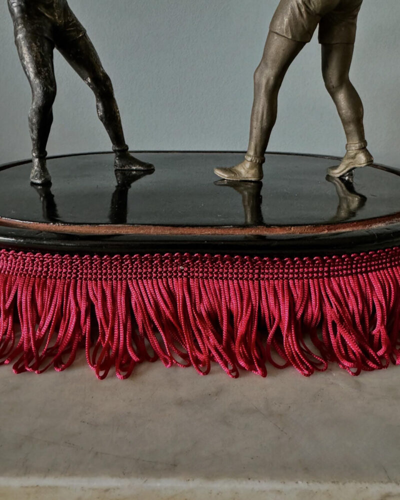 Pair of Boxers in Fringed Base - Image 7