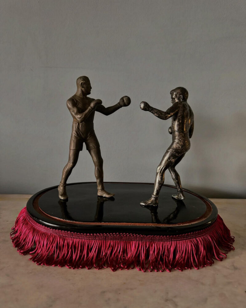 Pair of Boxers in Fringed Base - Image 8