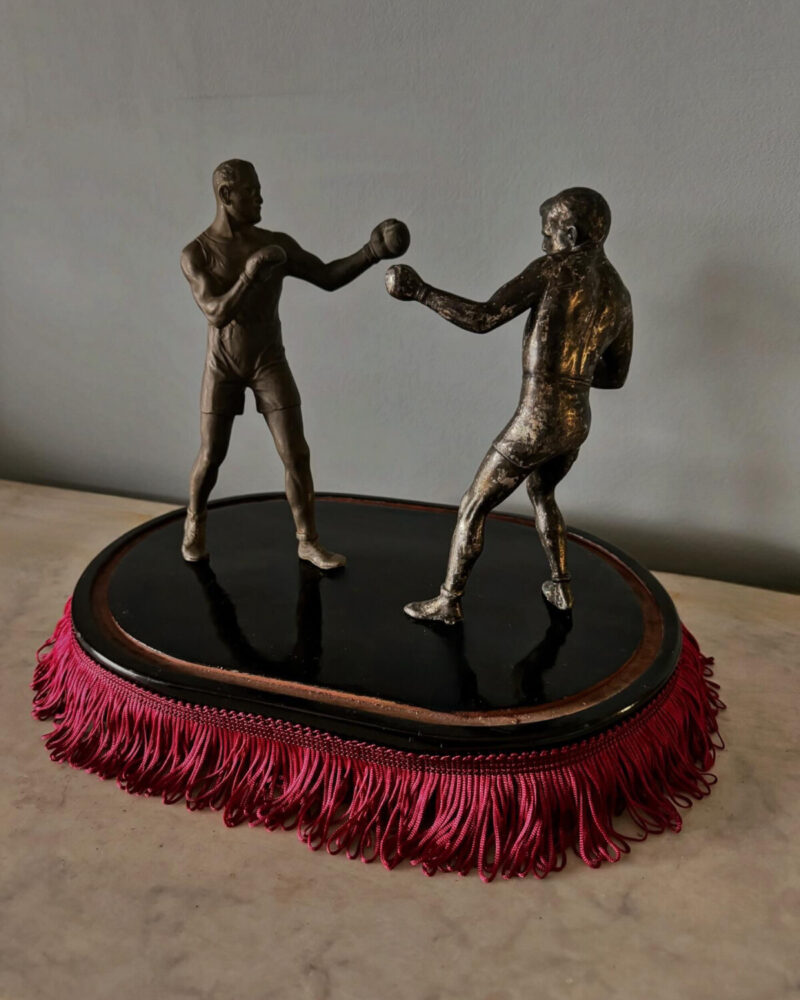 Pair of Boxers in Fringed Base - Image 10