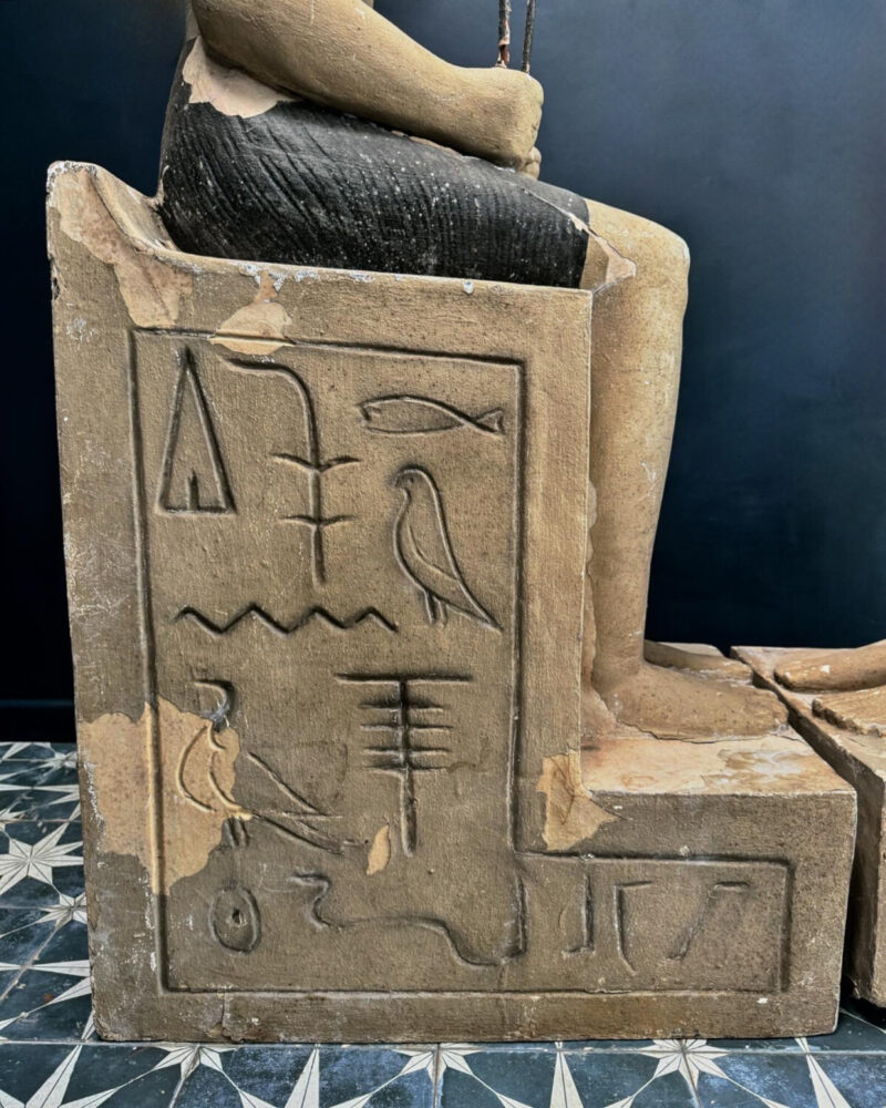 Pair of Seated Egyptian God Statues - Image 11