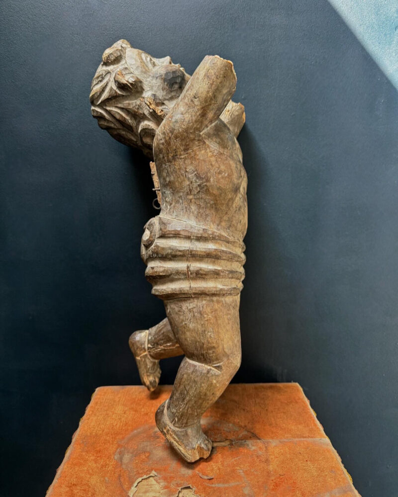 French Carved Wood Cherub - Image 13