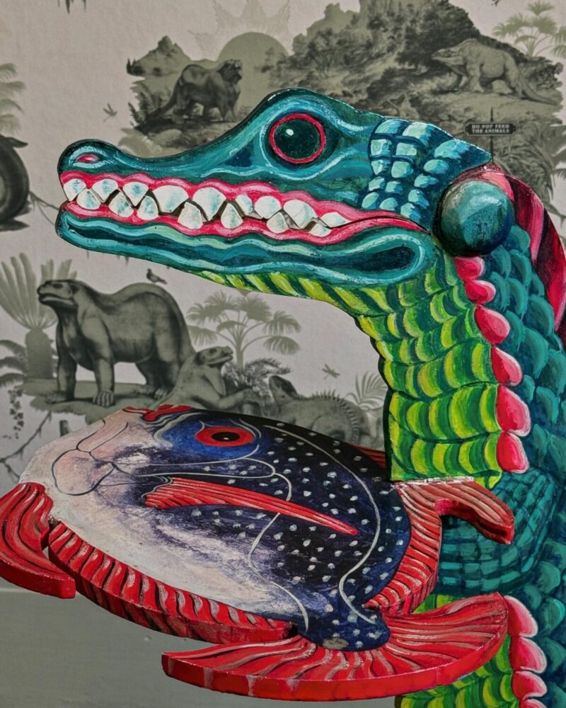Folk Art Crocodile Table - Image 11