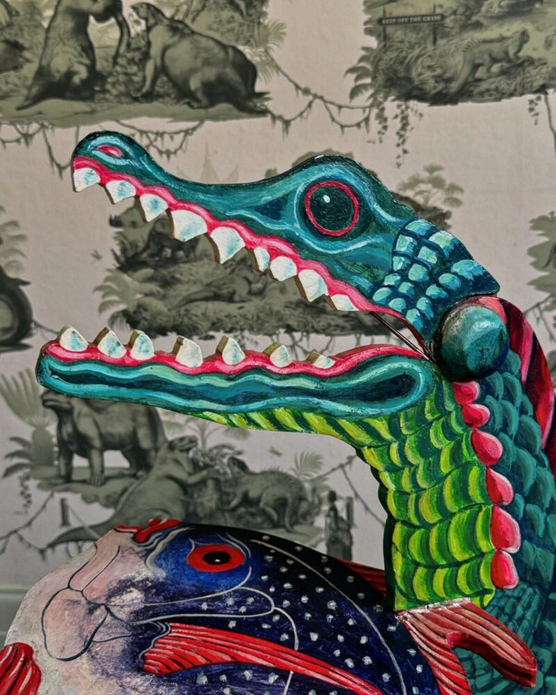 Folk Art Crocodile Table - Image 5