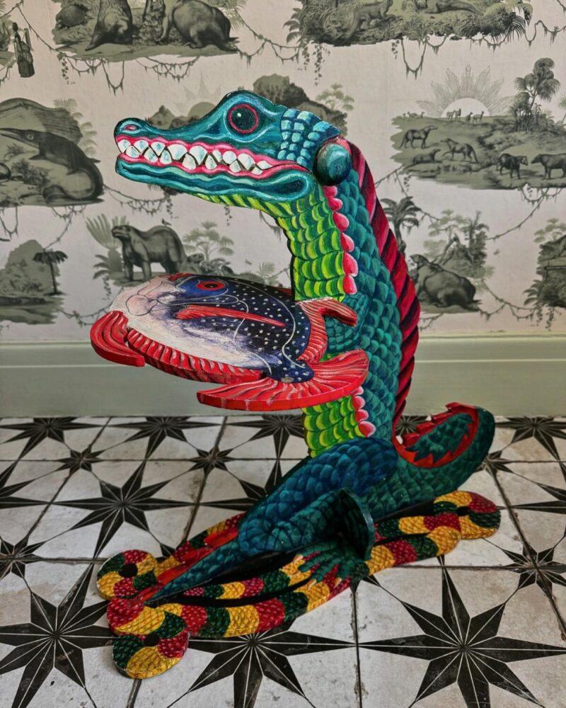 Folk Art Crocodile Table - Image 3