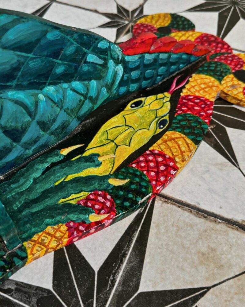 Folk Art Crocodile Table - Image 10