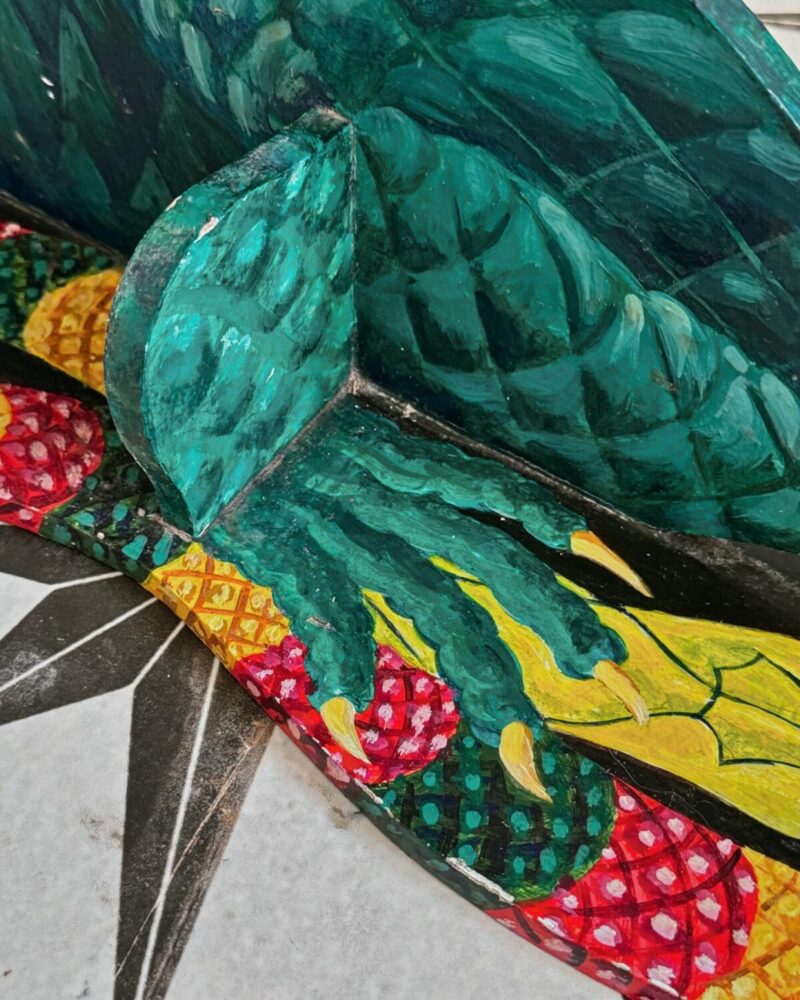 Folk Art Crocodile Table - Image 8