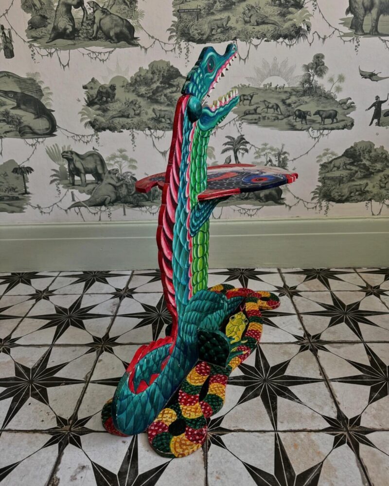 Folk Art Crocodile Table - Image 13