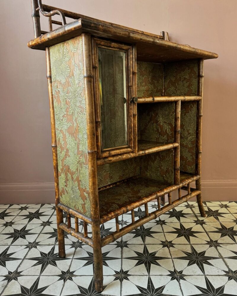 Victorian Chinoiserie Bamboo Cabinet - Image 5