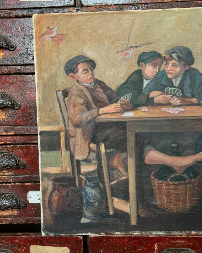 ‘The Cheats’ Oil Painting - Image 2