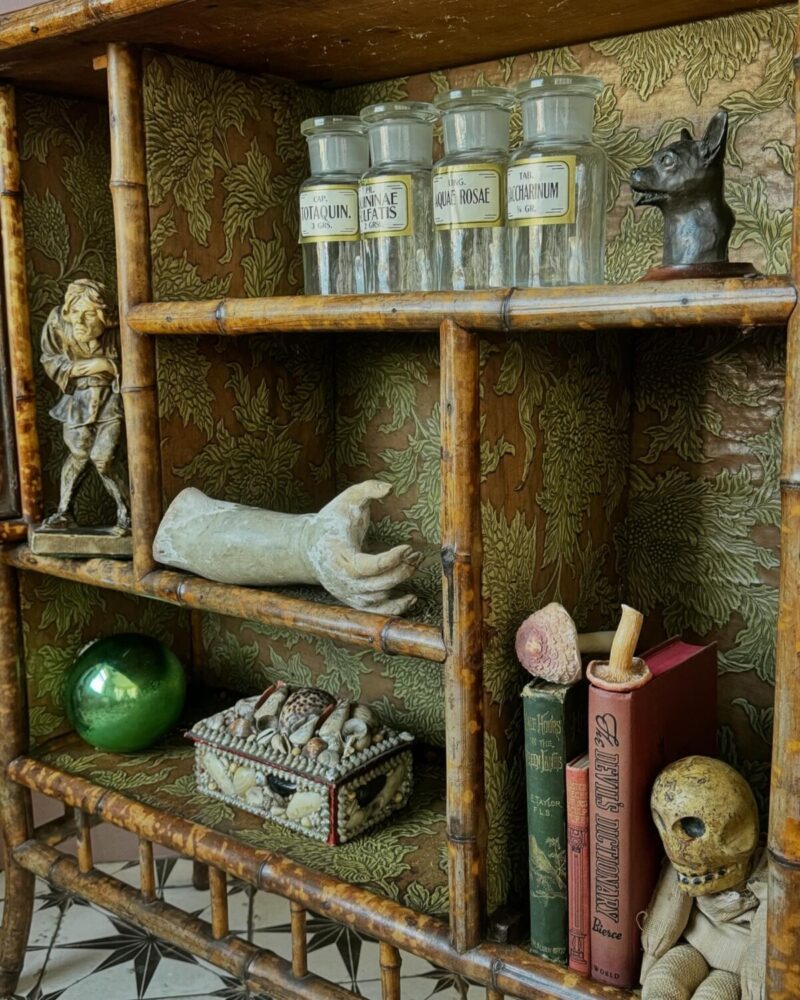 Victorian Chinoiserie Bamboo Cabinet - Image 4