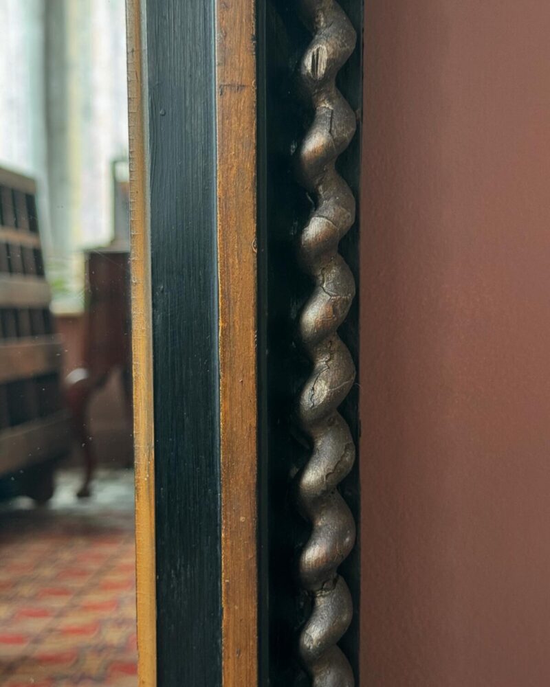 Victorian Black & Gilt Wall Mirror - Image 10