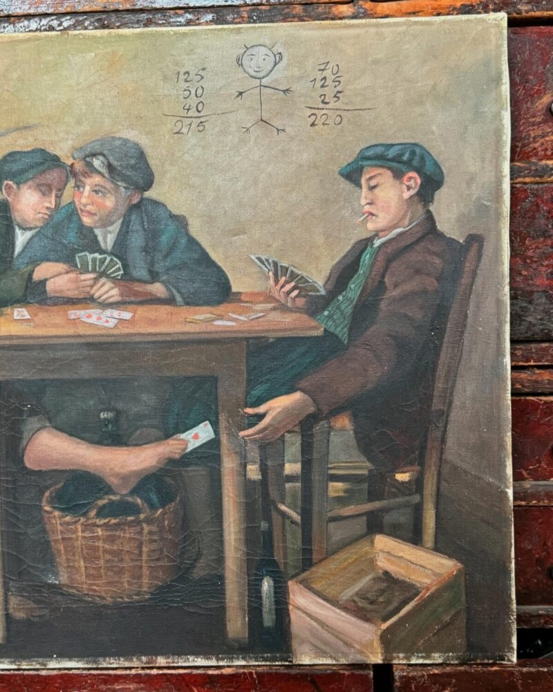 ‘The Cheats’ Oil Painting - Image 4