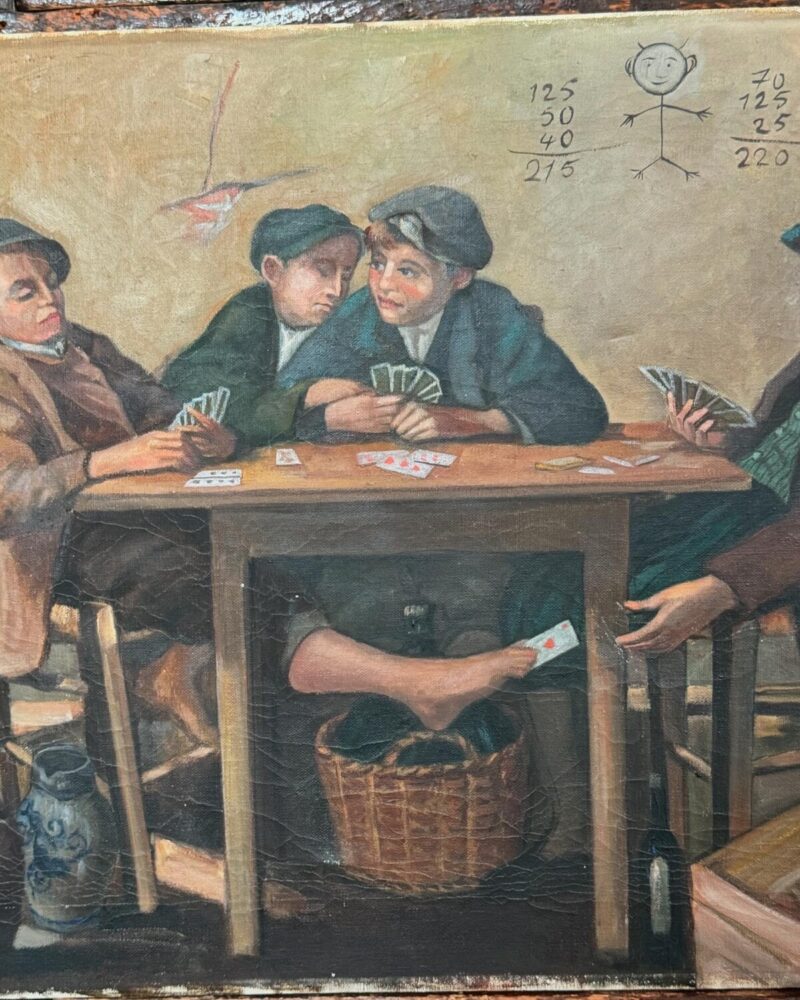‘The Cheats’ Oil Painting - Image 3