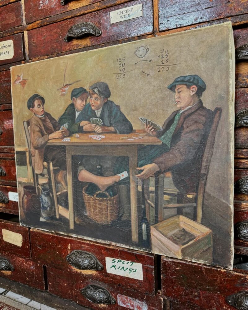 ‘The Cheats’ Oil Painting - Image 7
