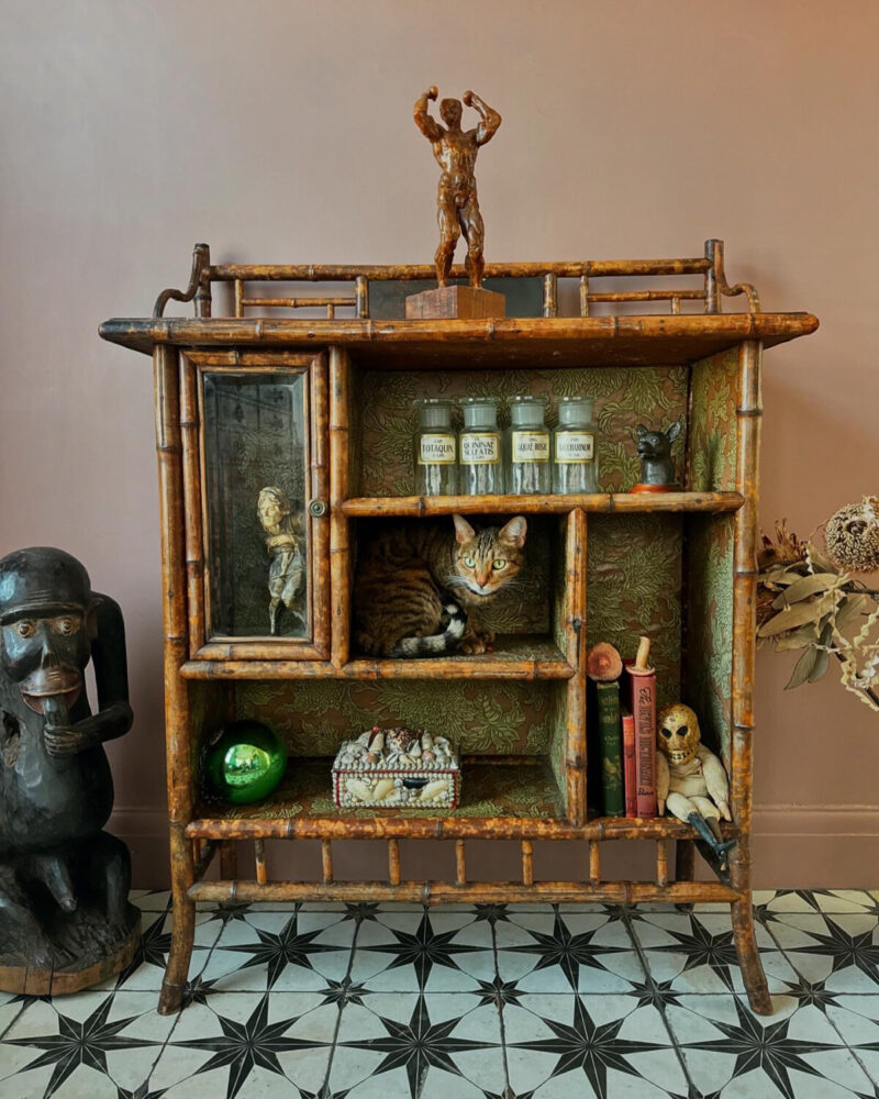 Victorian Chinoiserie Bamboo Cabinet