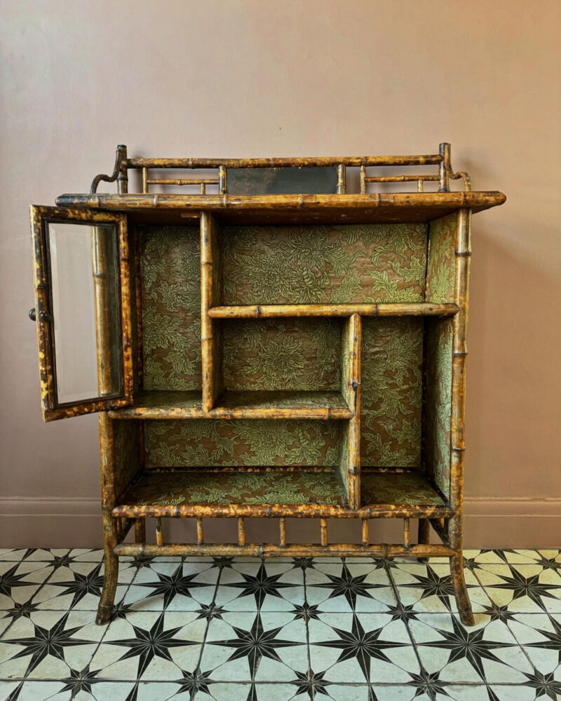 Victorian Chinoiserie Bamboo Cabinet - Image 2