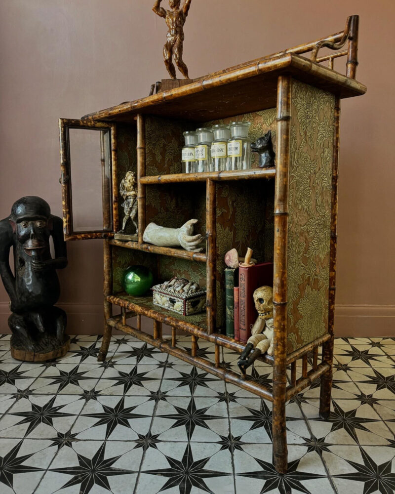 Victorian Chinoiserie Bamboo Cabinet - Image 3