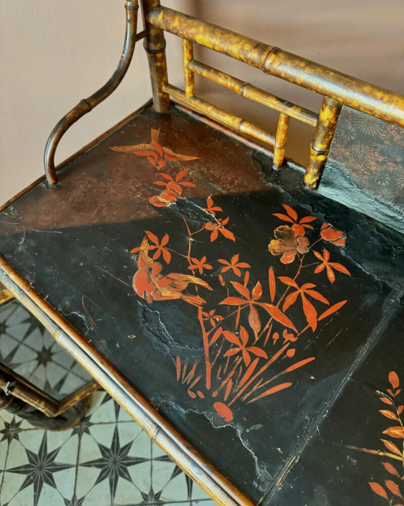 Victorian Chinoiserie Bamboo Cabinet - Image 7