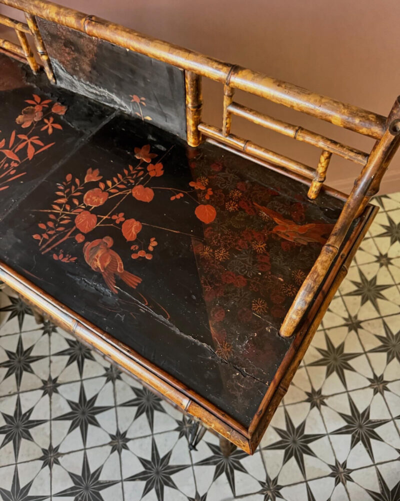 Victorian Chinoiserie Bamboo Cabinet - Image 8