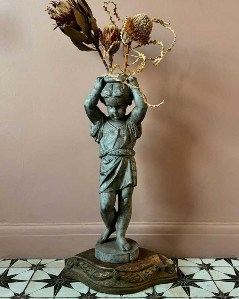 Cast Putti Statue